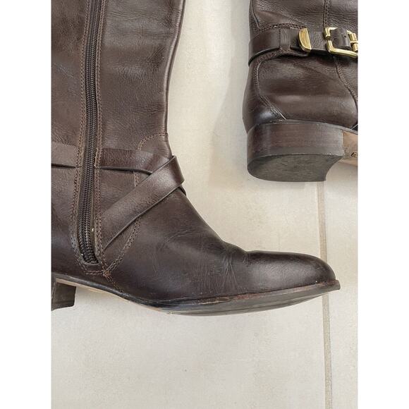 Louise et Cie Lienz Boots Knee High Leather Side Zip FLAWS - Picture 6 of 15